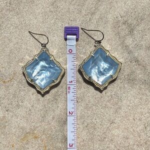 Kendra Scott Elegant Blue and Gold Earrings